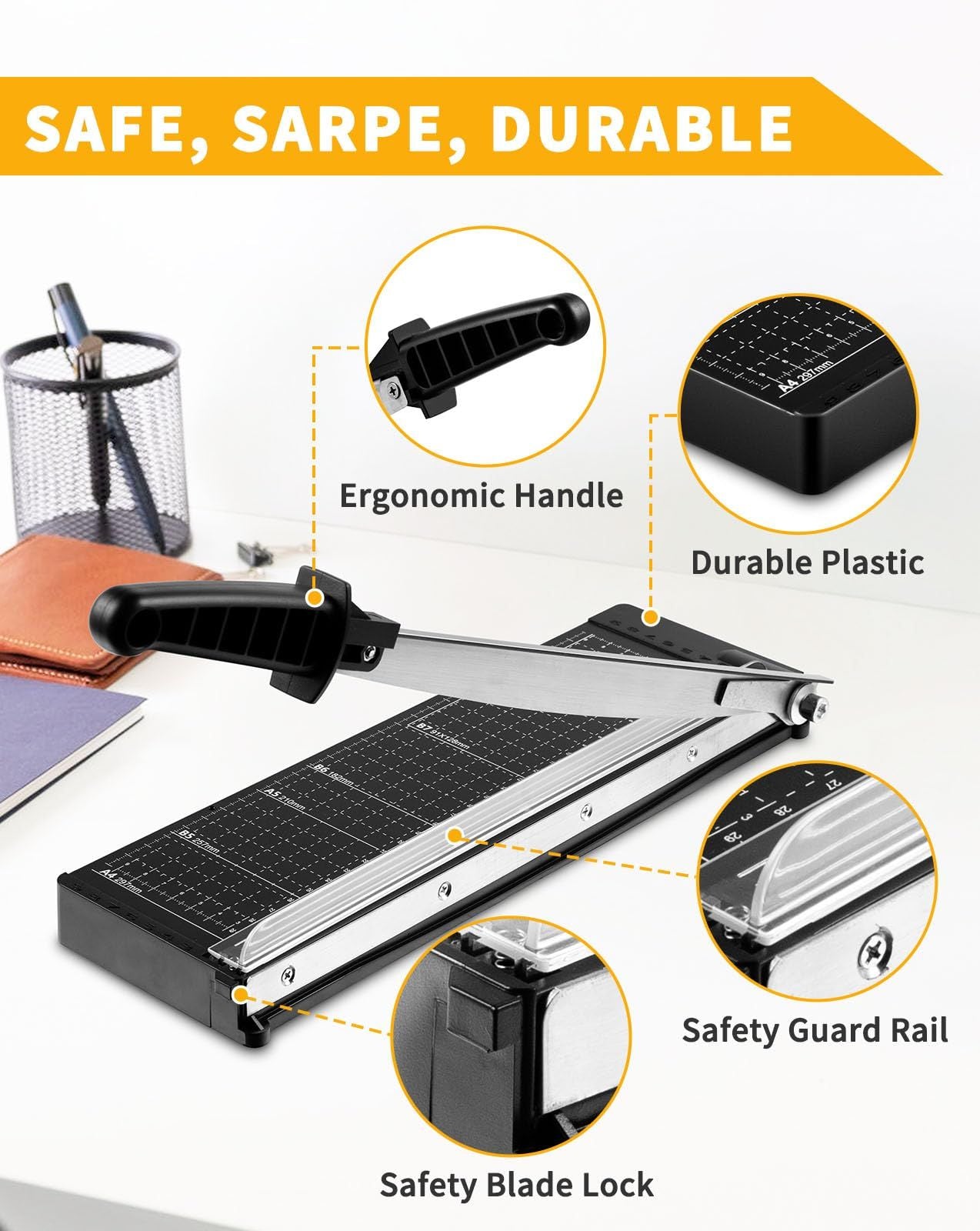 Heavy-Duty Guillotine Paper Cutter